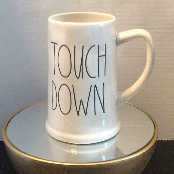 Rae Dunn “Touch Down” Glass Mug (NWT) - Picture 3 of 6